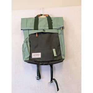DoTERRA Roll Top Backpack Green Dark Green Water Bottle Recycled Material